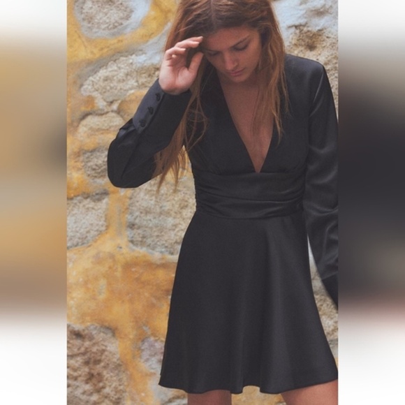 Zara Satin Effect Mini Dress - Picture 5 of 7